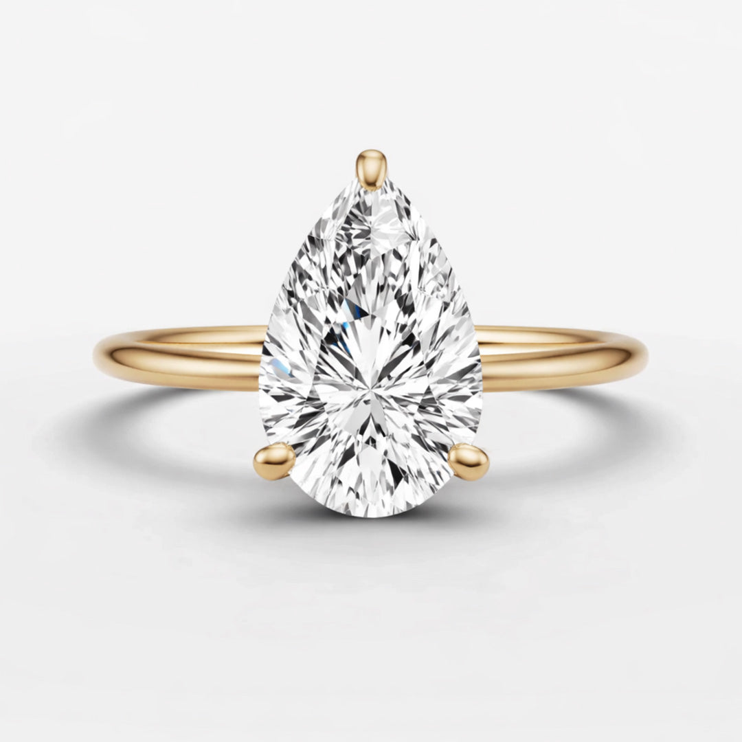 Solitaire Ring - Pear