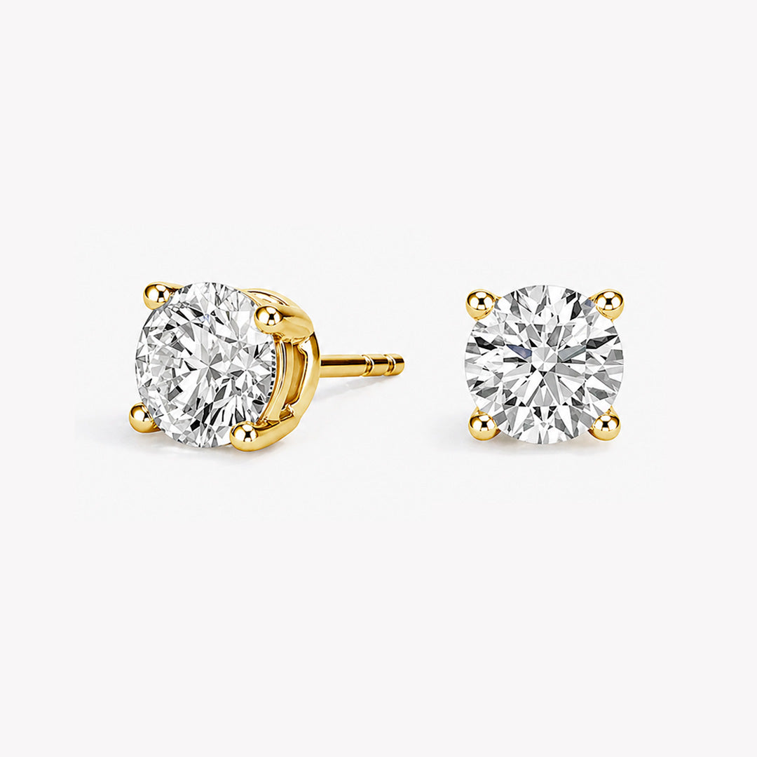 Round Lab Grown Diamond Stud Earrings