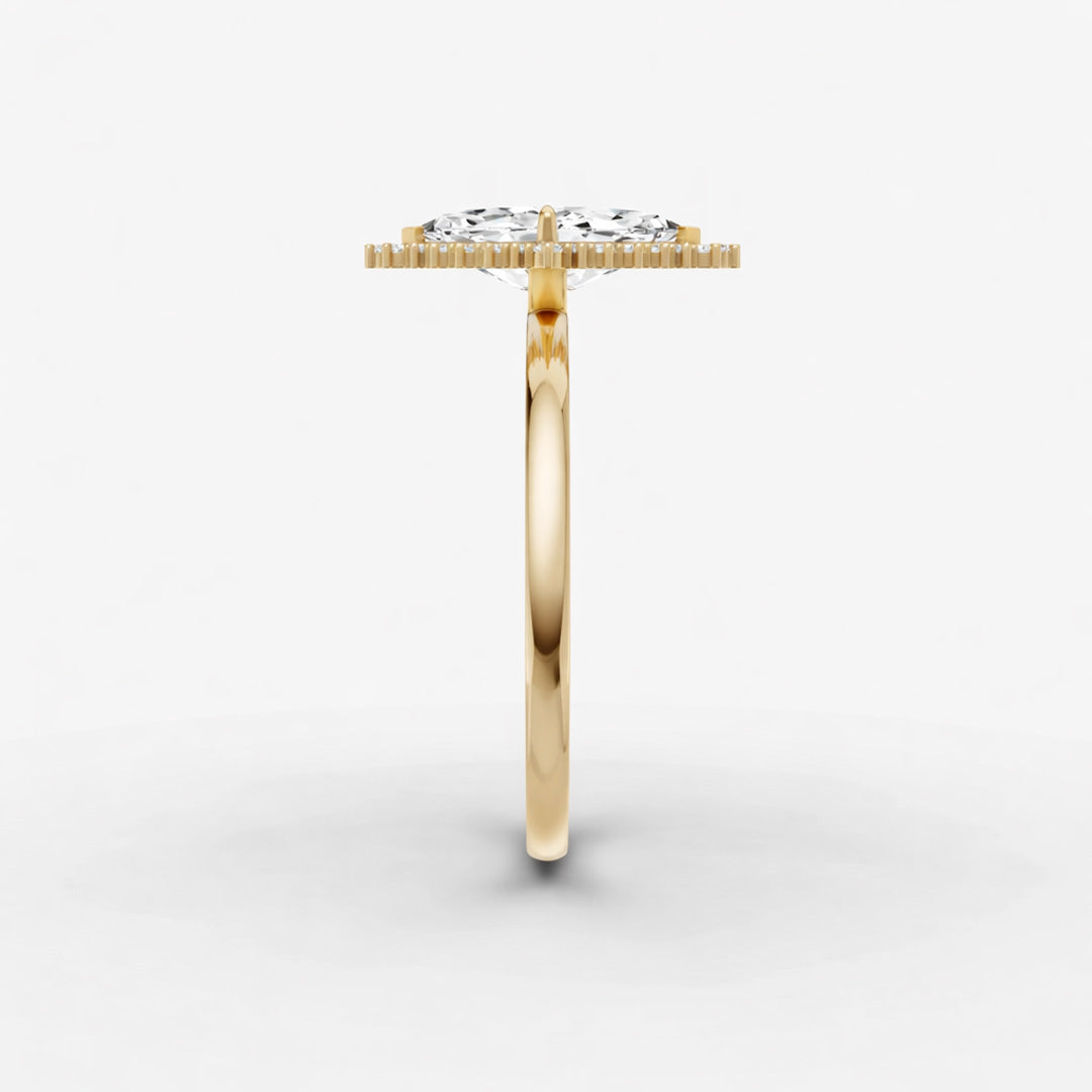 Halo Ring - Marquise