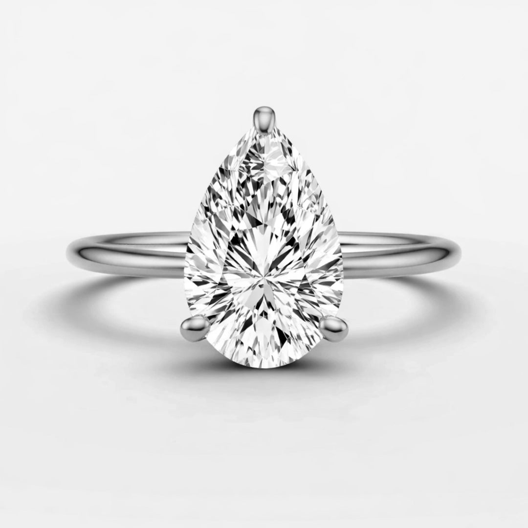Solitaire Ring - Pear