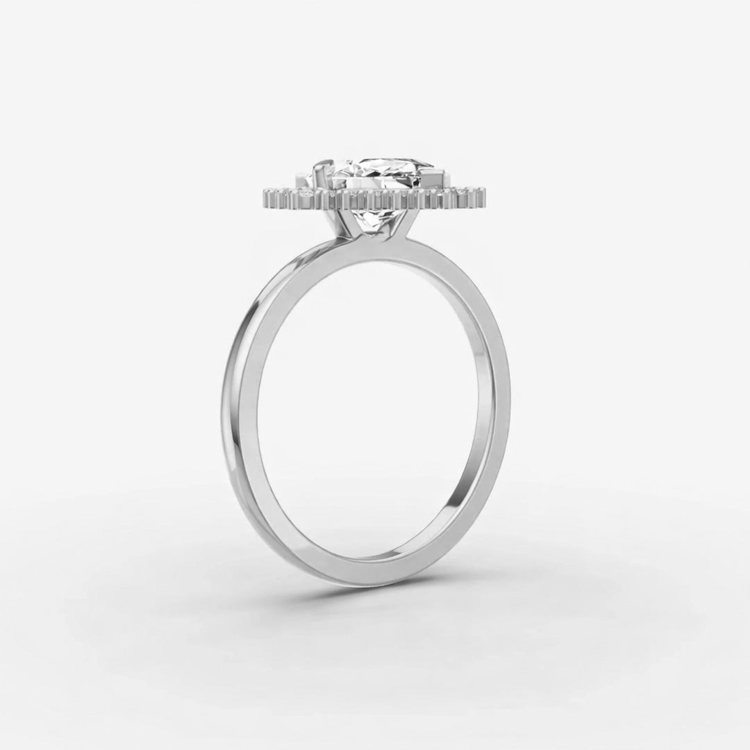 Halo Ring - Marquise