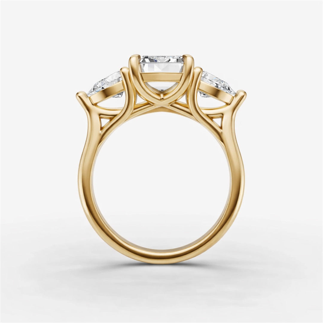 Three Stone Ring - Emerald