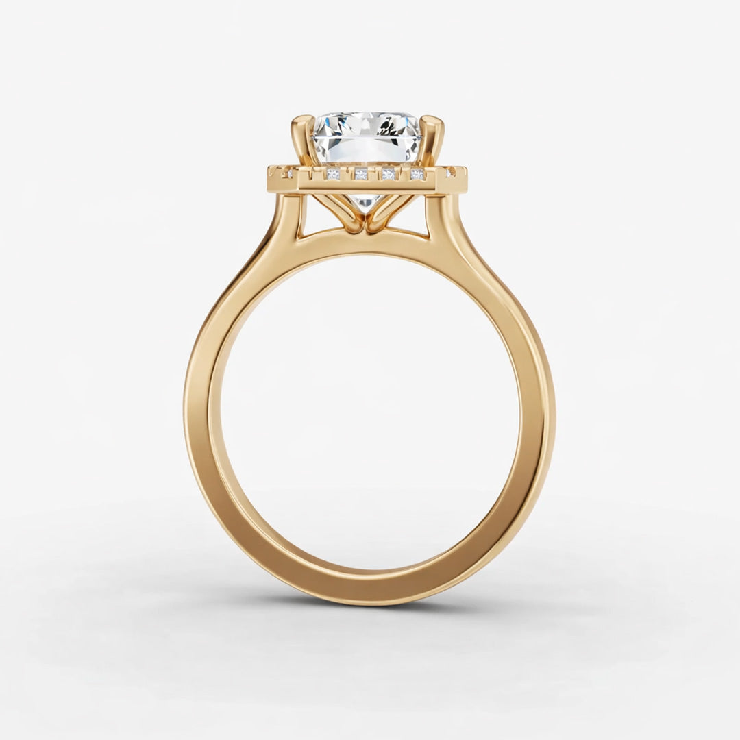 Halo Ring - Emerald