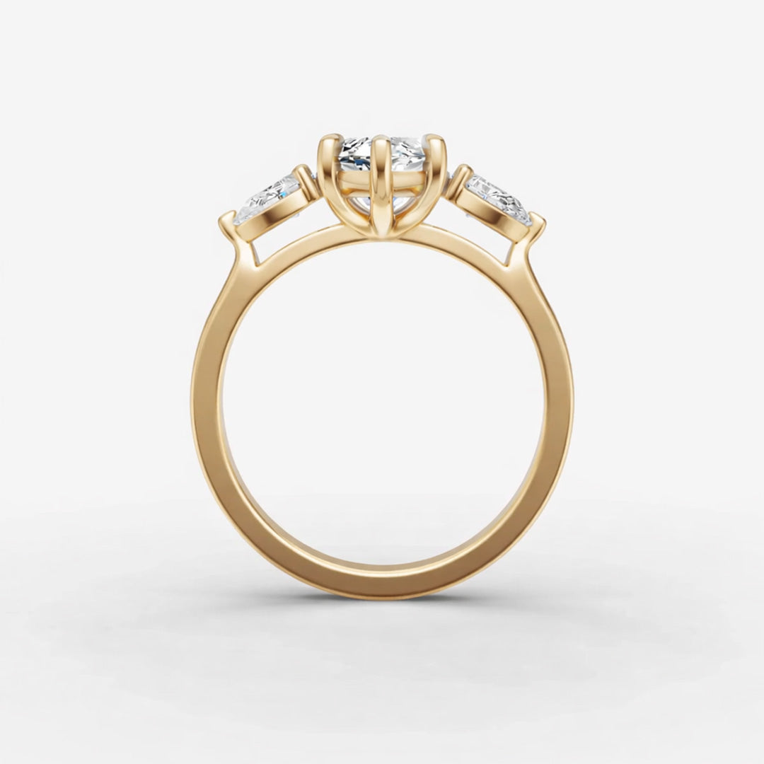 Three Stone Ring - Marquise
