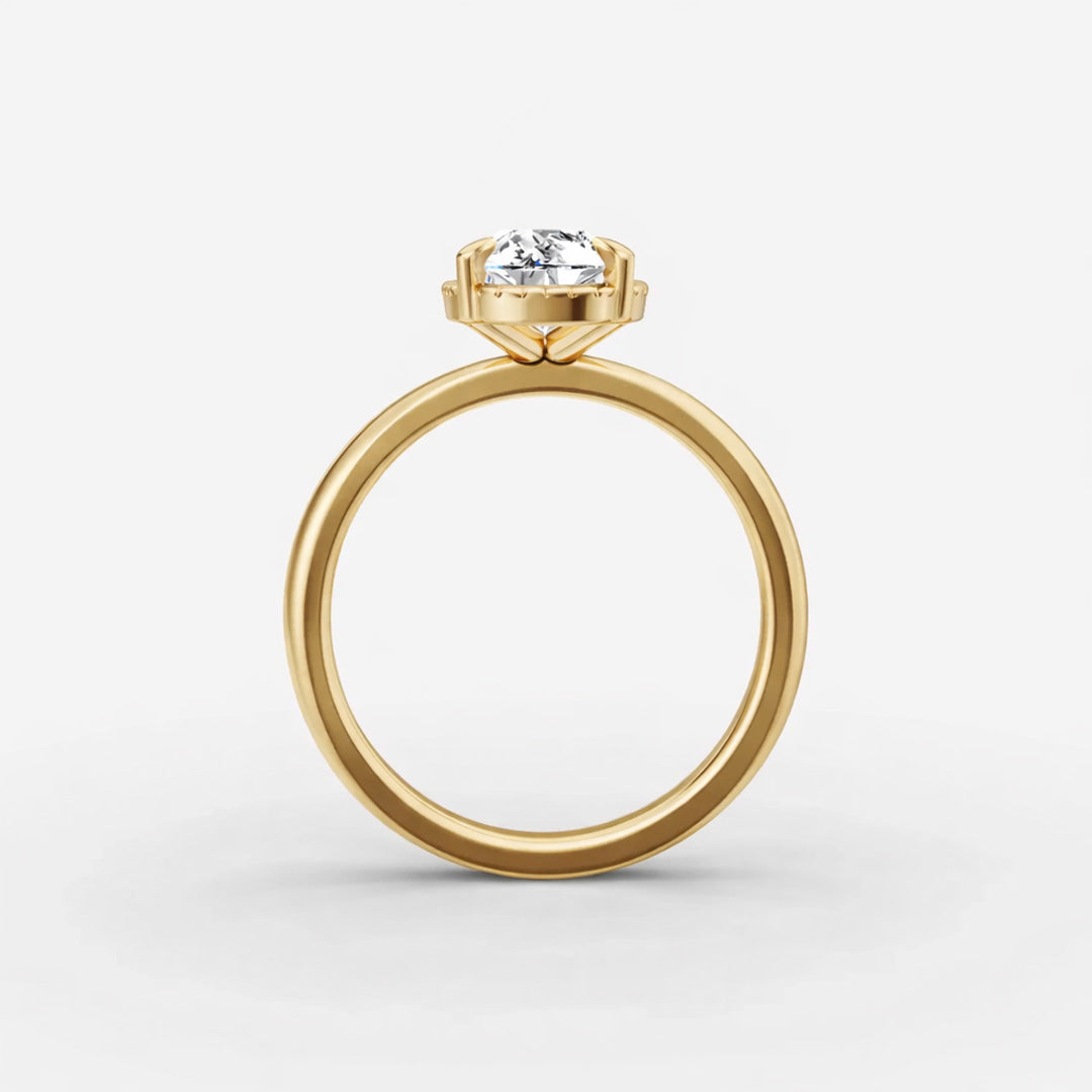 Halo Ring - Pear