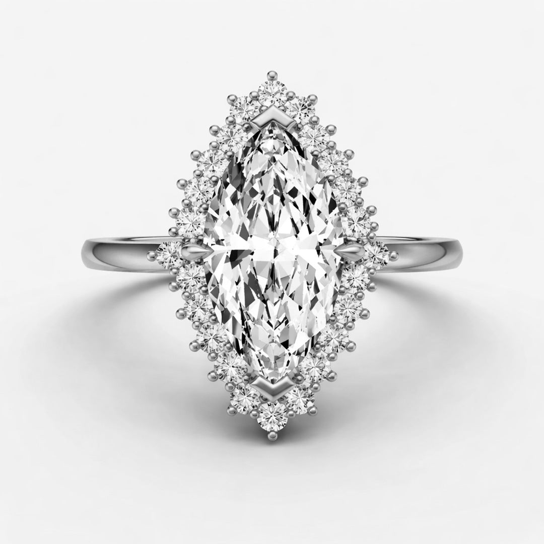 Halo Ring - Marquise