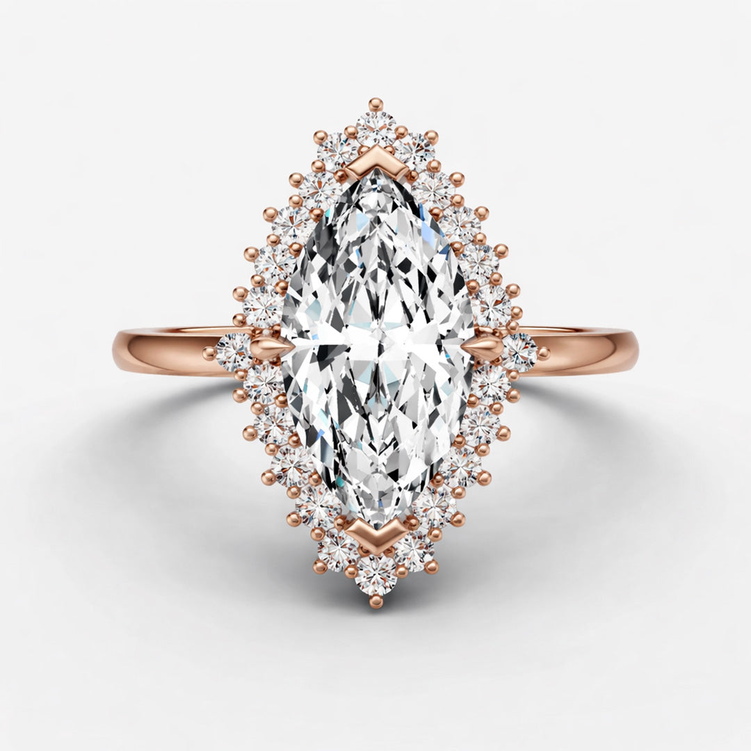 Halo Ring - Marquise