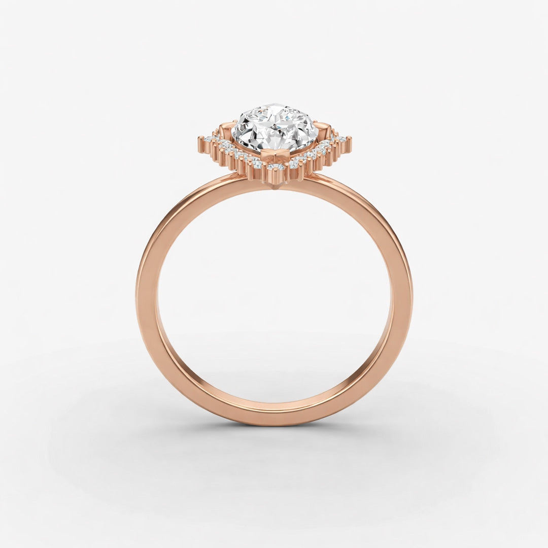 Halo Ring - Marquise