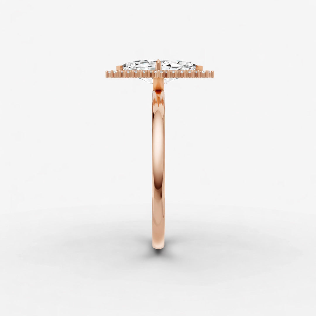 Halo Ring - Marquise