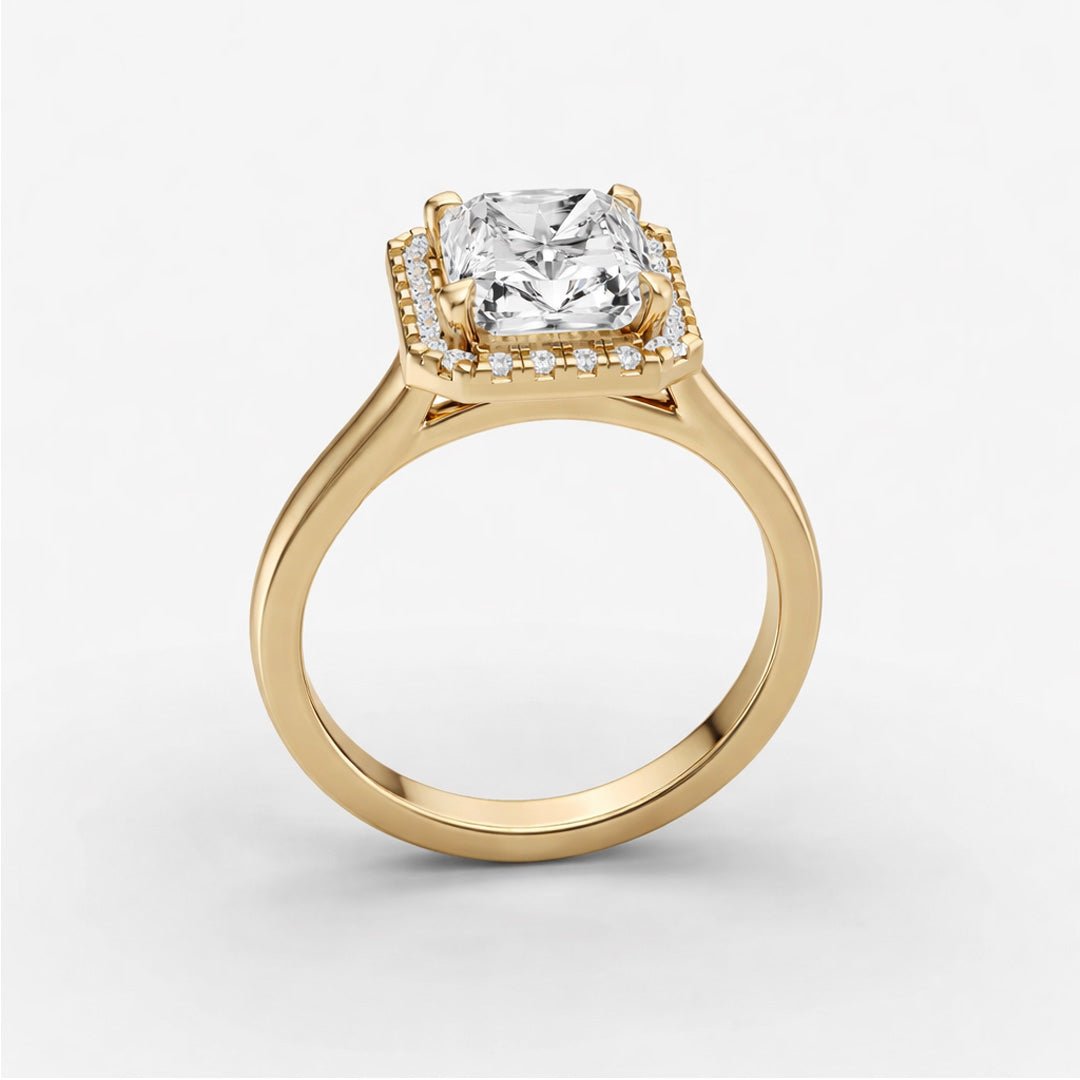 Halo Ring - Emerald