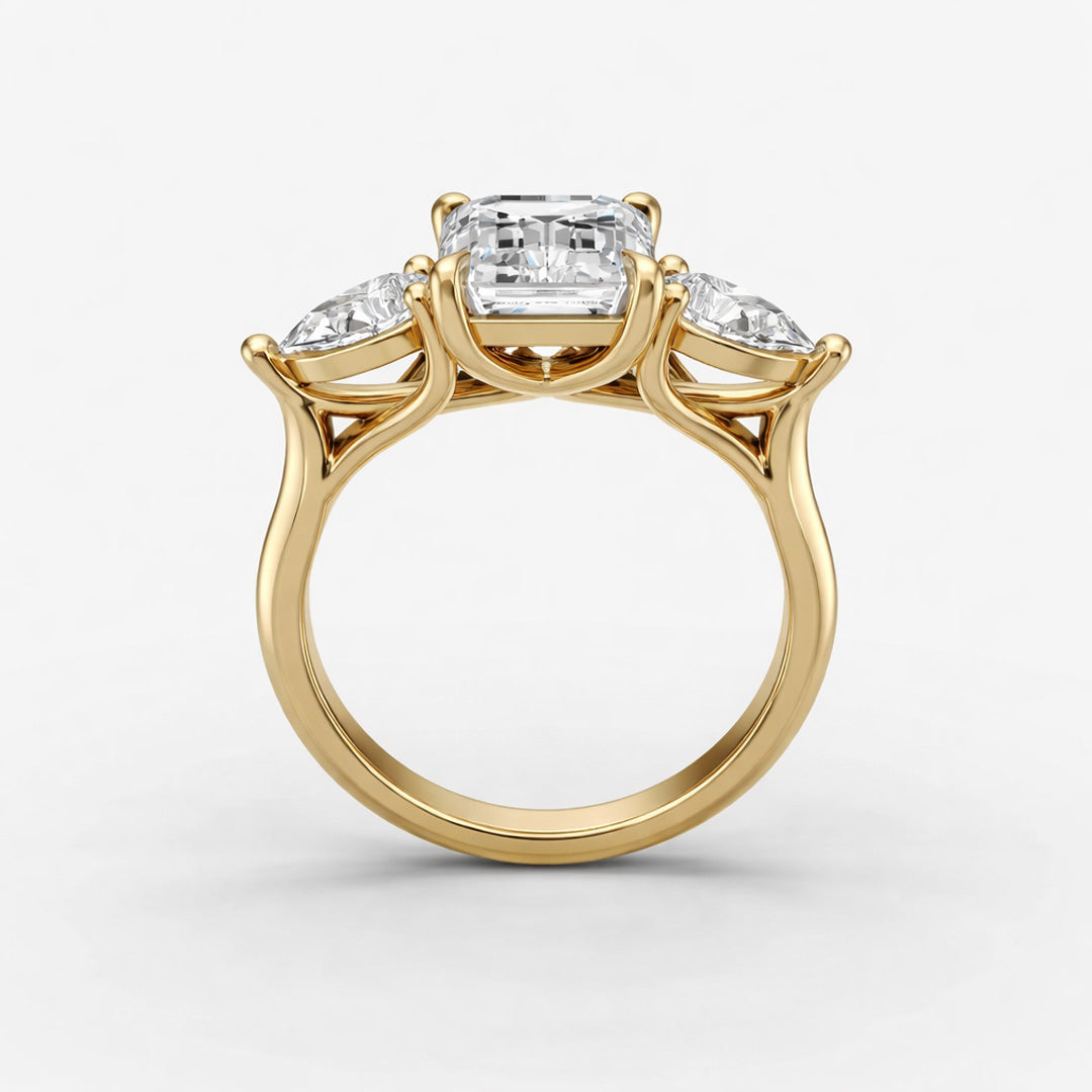 Three Stone Ring - Emerald
