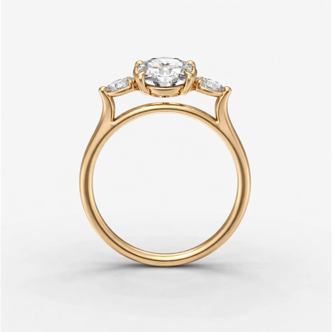Three Stone Ring - Oval