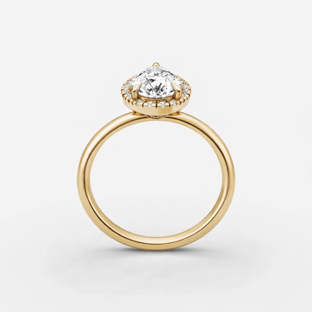 Halo Ring - Pear