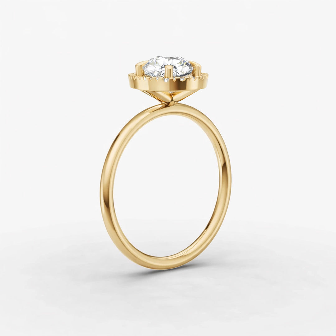Halo Ring - Pear