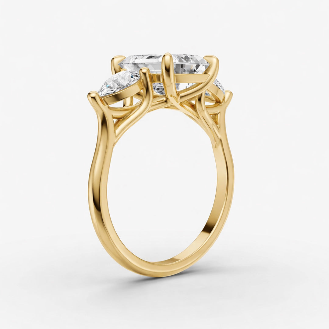 Three Stone Ring - Emerald