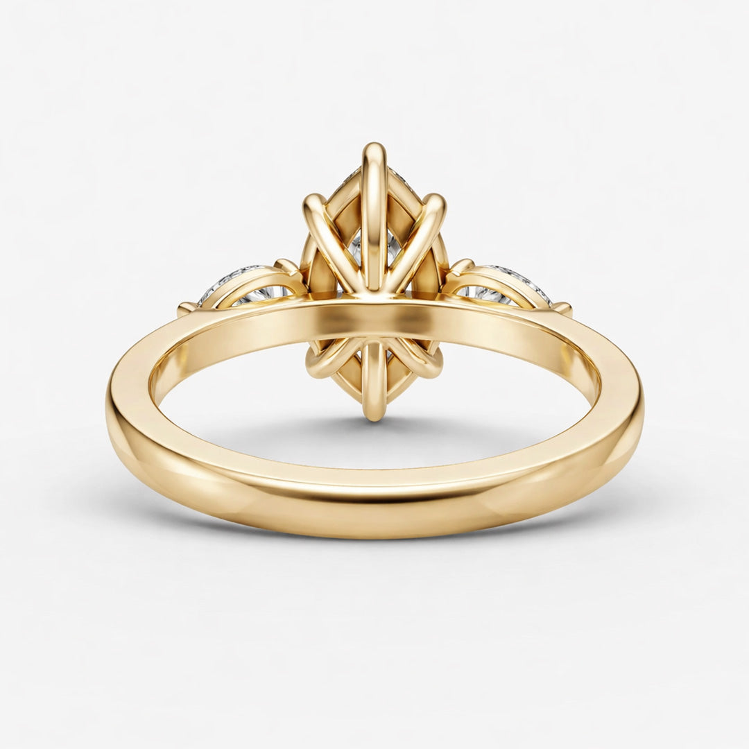 Three Stone Ring - Marquise