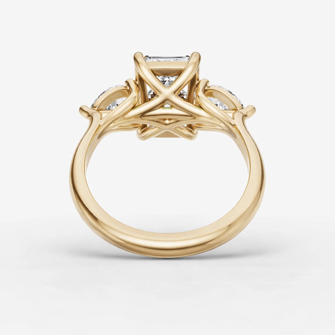 Three Stone Ring - Emerald