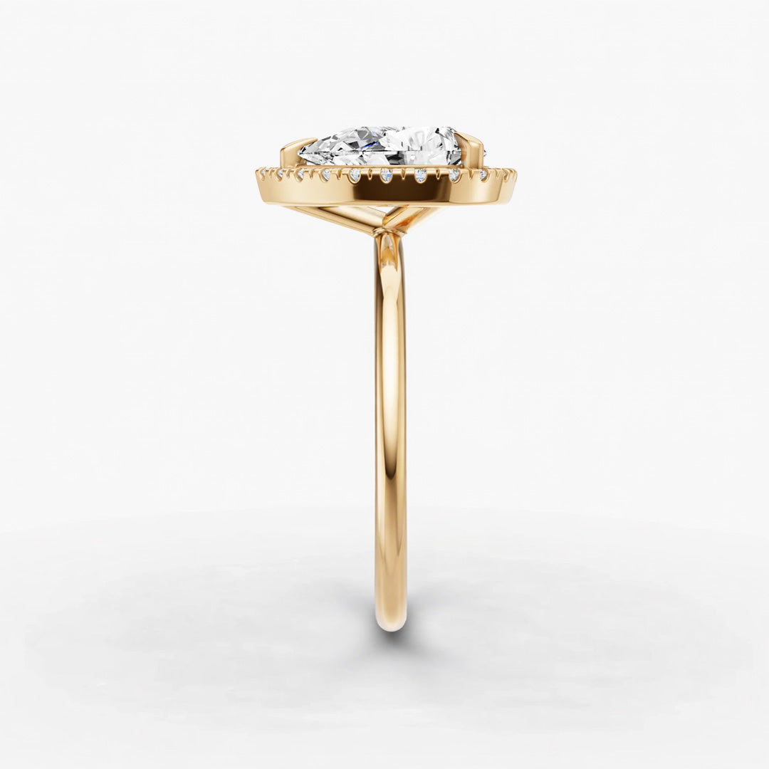 Halo Ring - Pear