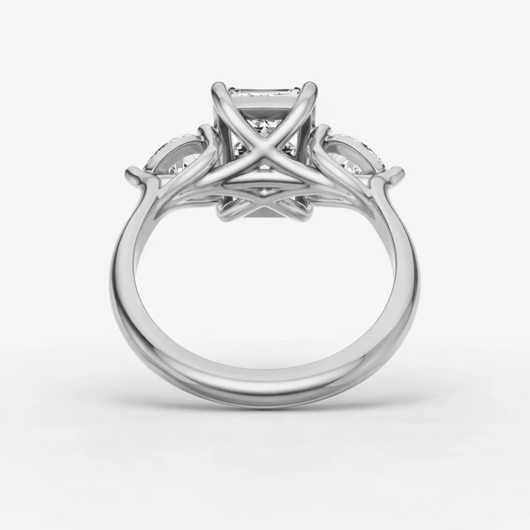 Three Stone Ring - Emerald