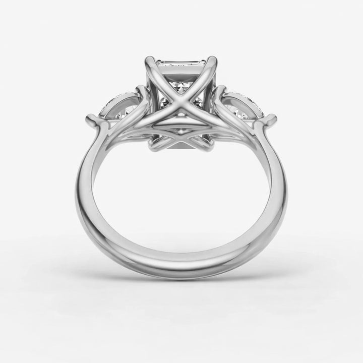 Three Stone Ring - Emerald