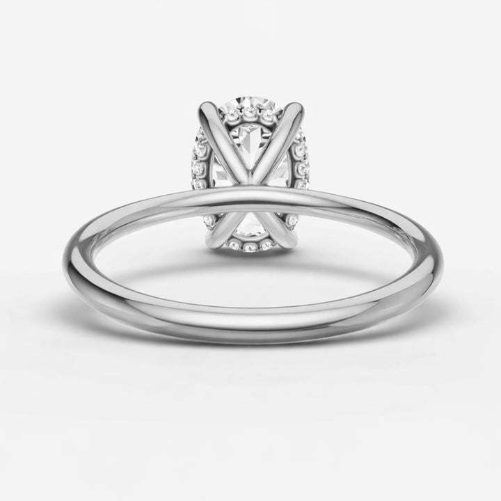 Hidden Halo Ring - Oval