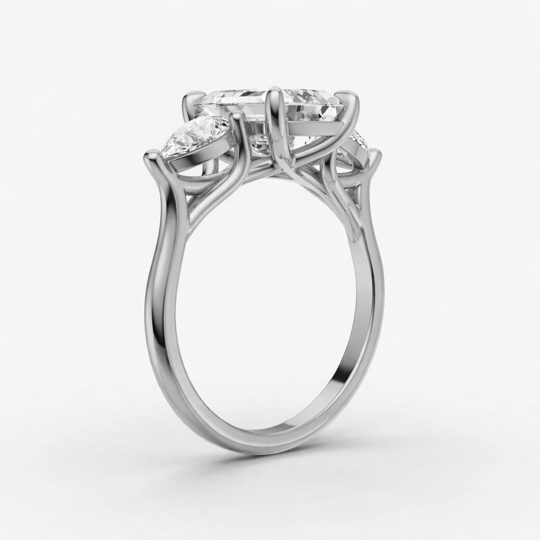 Three Stone Ring - Emerald
