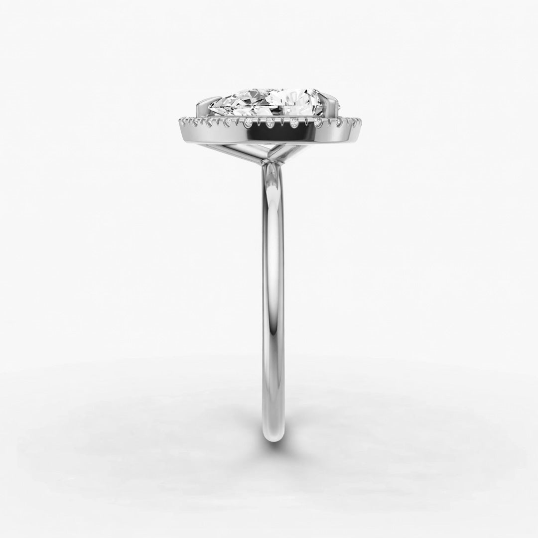 Halo Ring - Pear