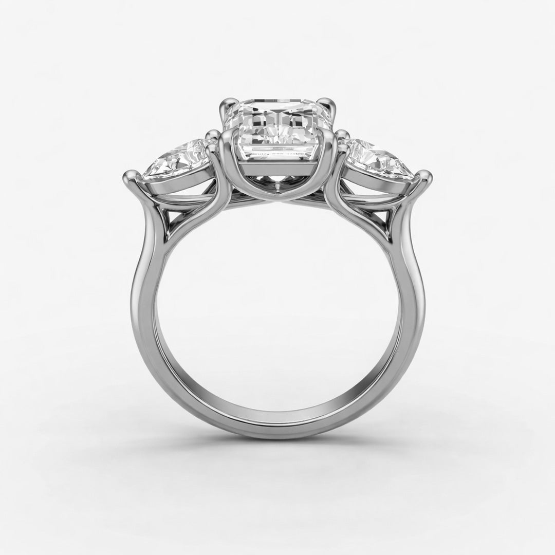 Three Stone Ring - Emerald