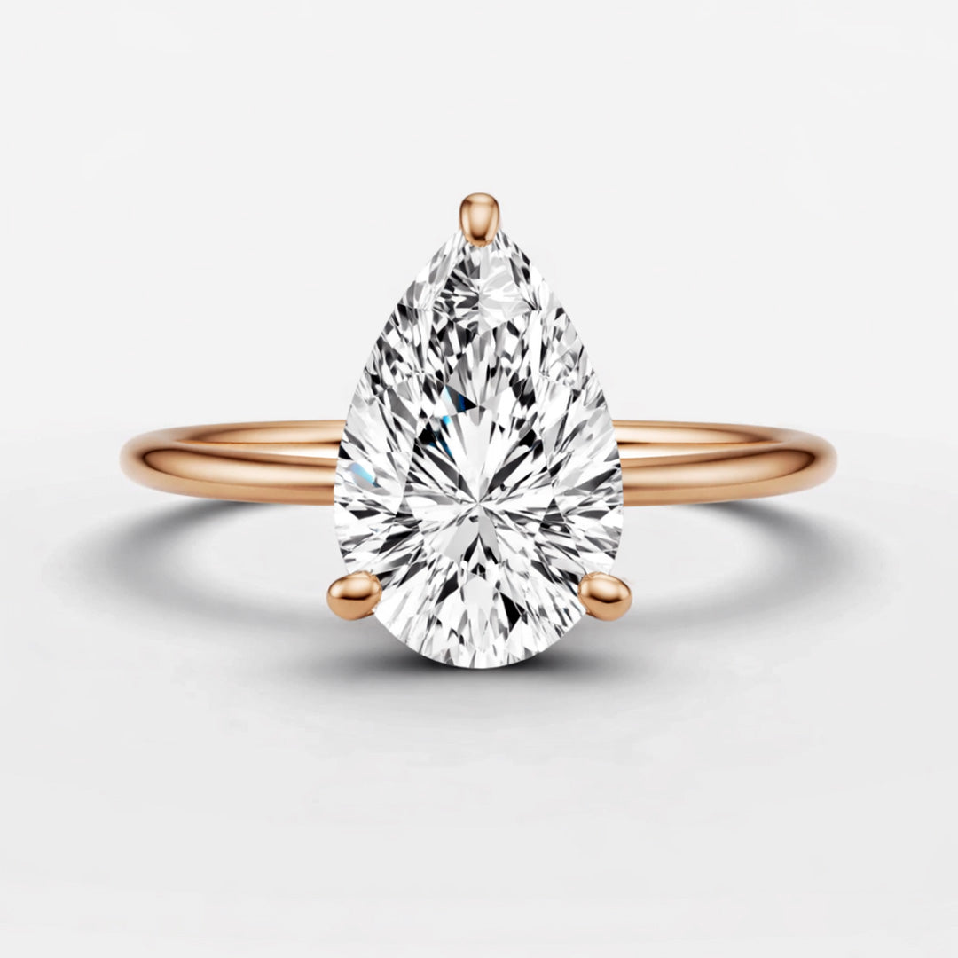 Solitaire Ring - Pear