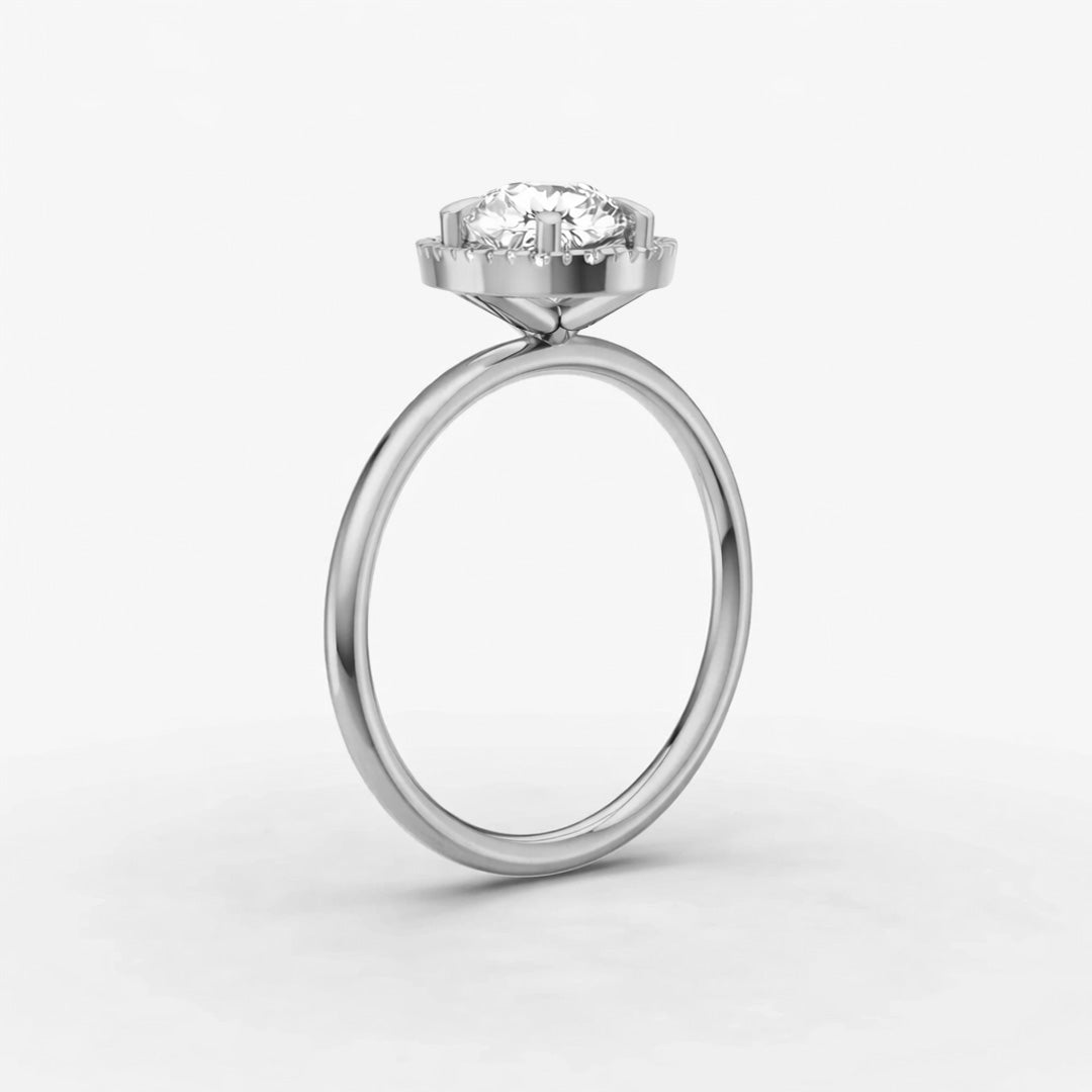 Halo Ring - Pear