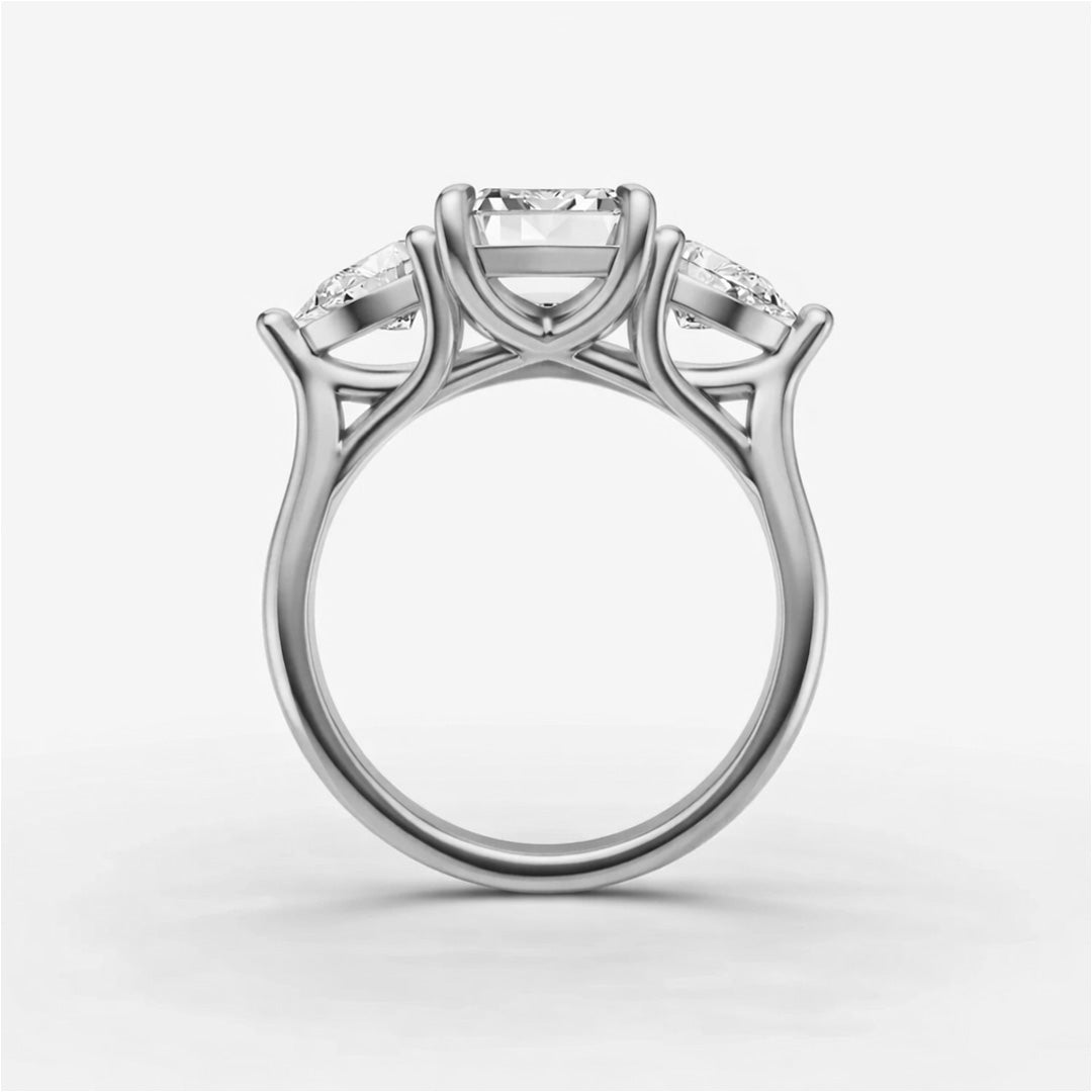 Three Stone Ring - Emerald