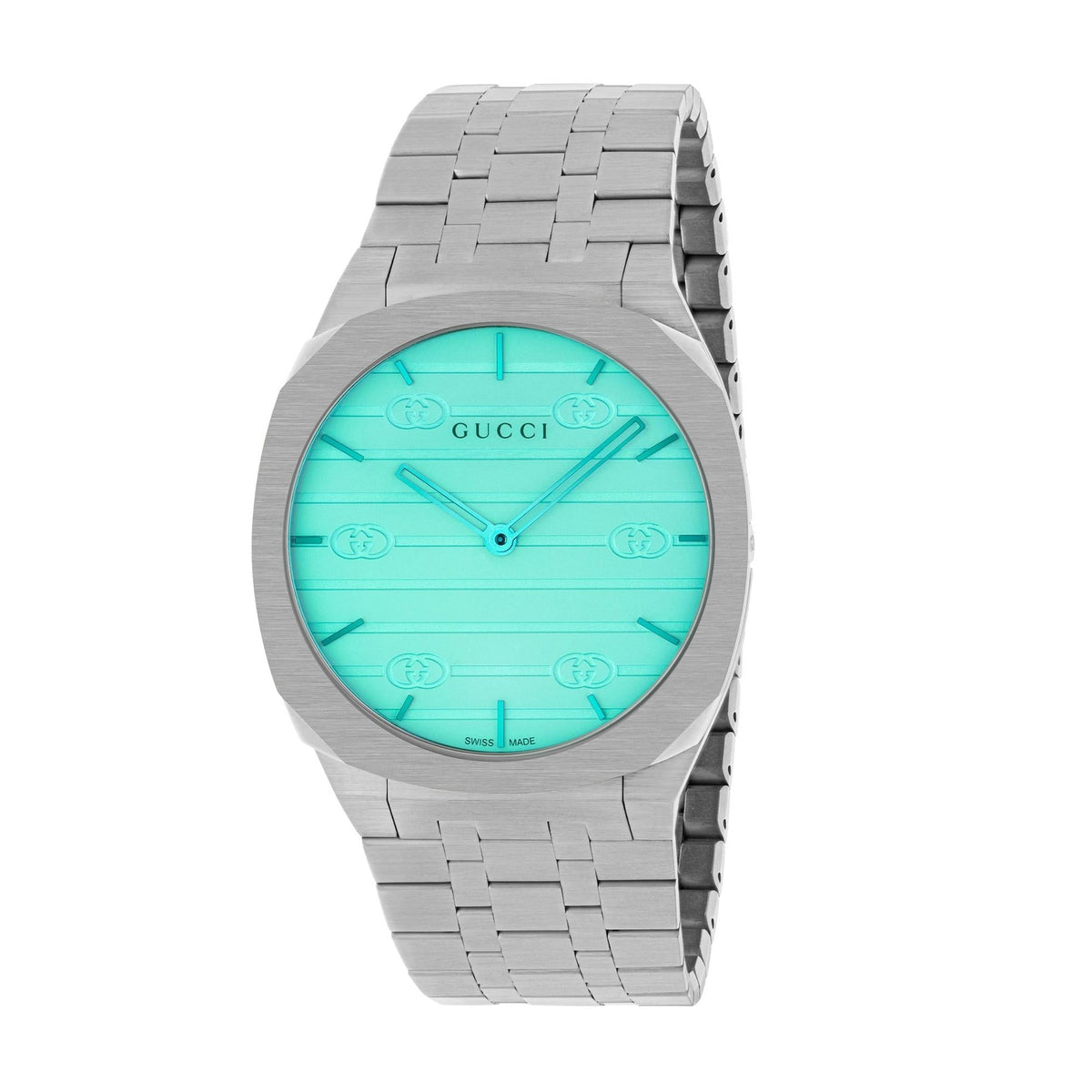 Gucci 25H 38mm — Blue Dial, Stainless Steel | YA163409