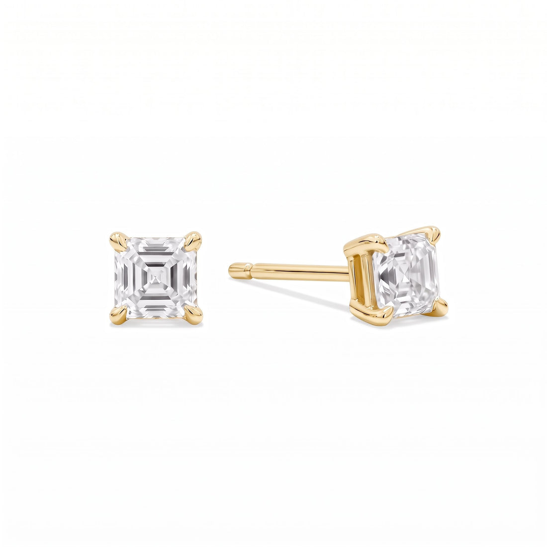 Fancy Cut Lab Grown Diamond Stud Earrings
