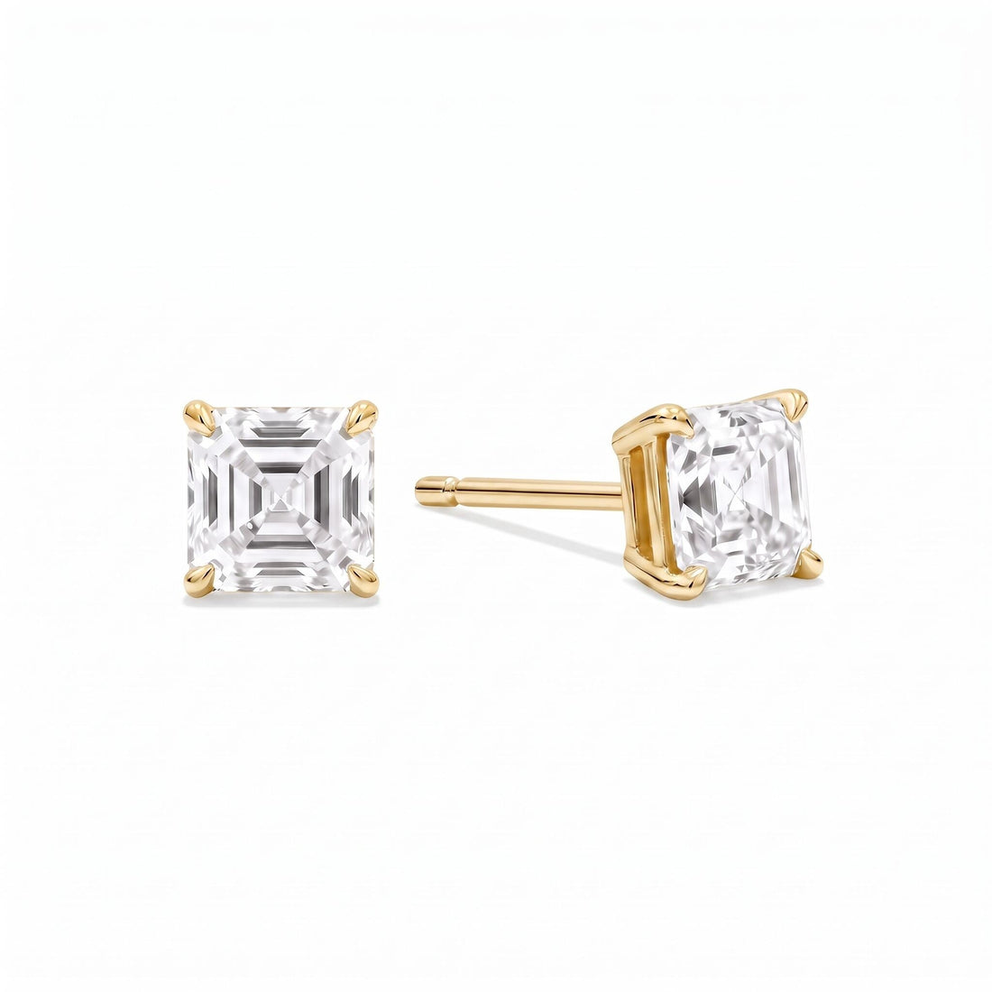 Fancy Cut Lab Grown Diamond Stud Earrings