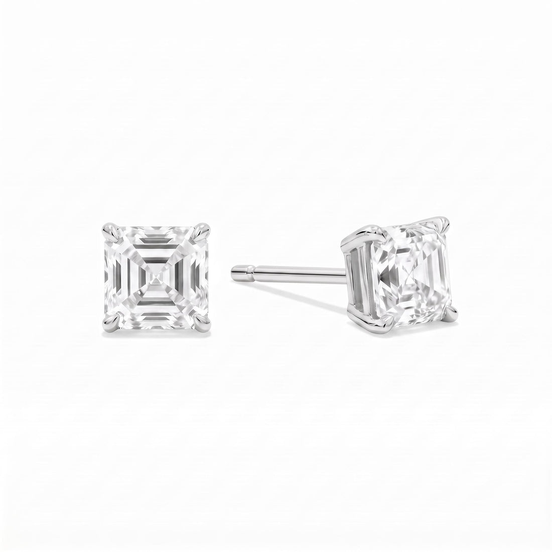 Fancy Cut Lab Grown Diamond Stud Earrings
