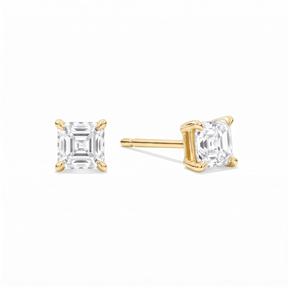Fancy Cut Lab Grown Diamond Stud Earrings