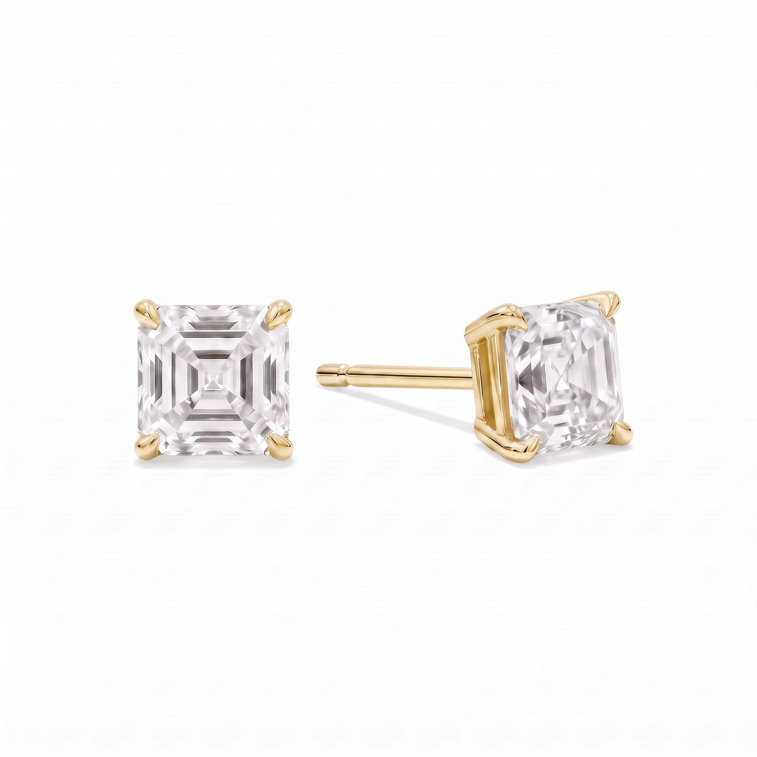Fancy Cut Lab Grown Diamond Stud Earrings