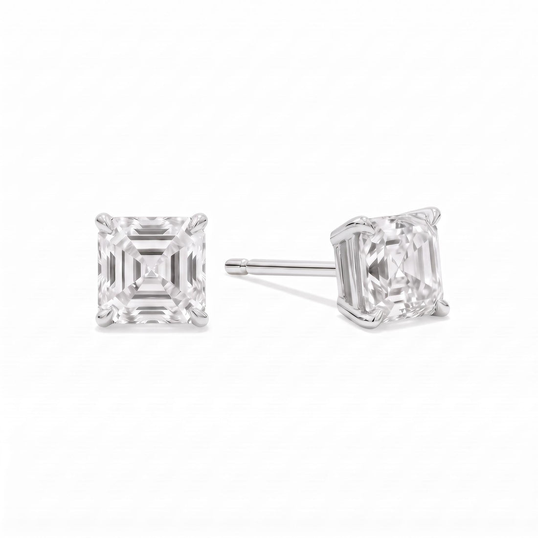 Fancy Cut Lab Grown Diamond Stud Earrings