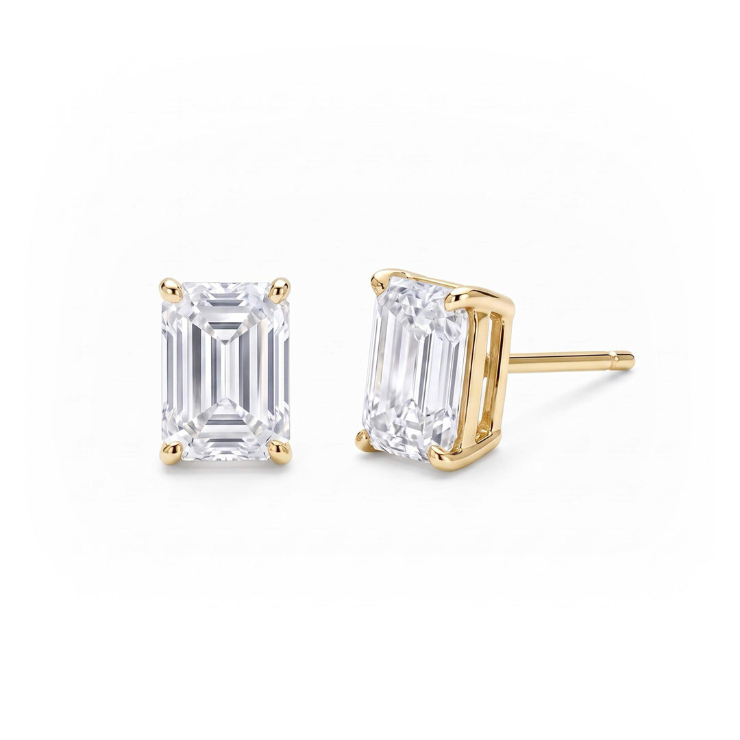 Fancy Cut Lab Grown Diamond Stud Earrings