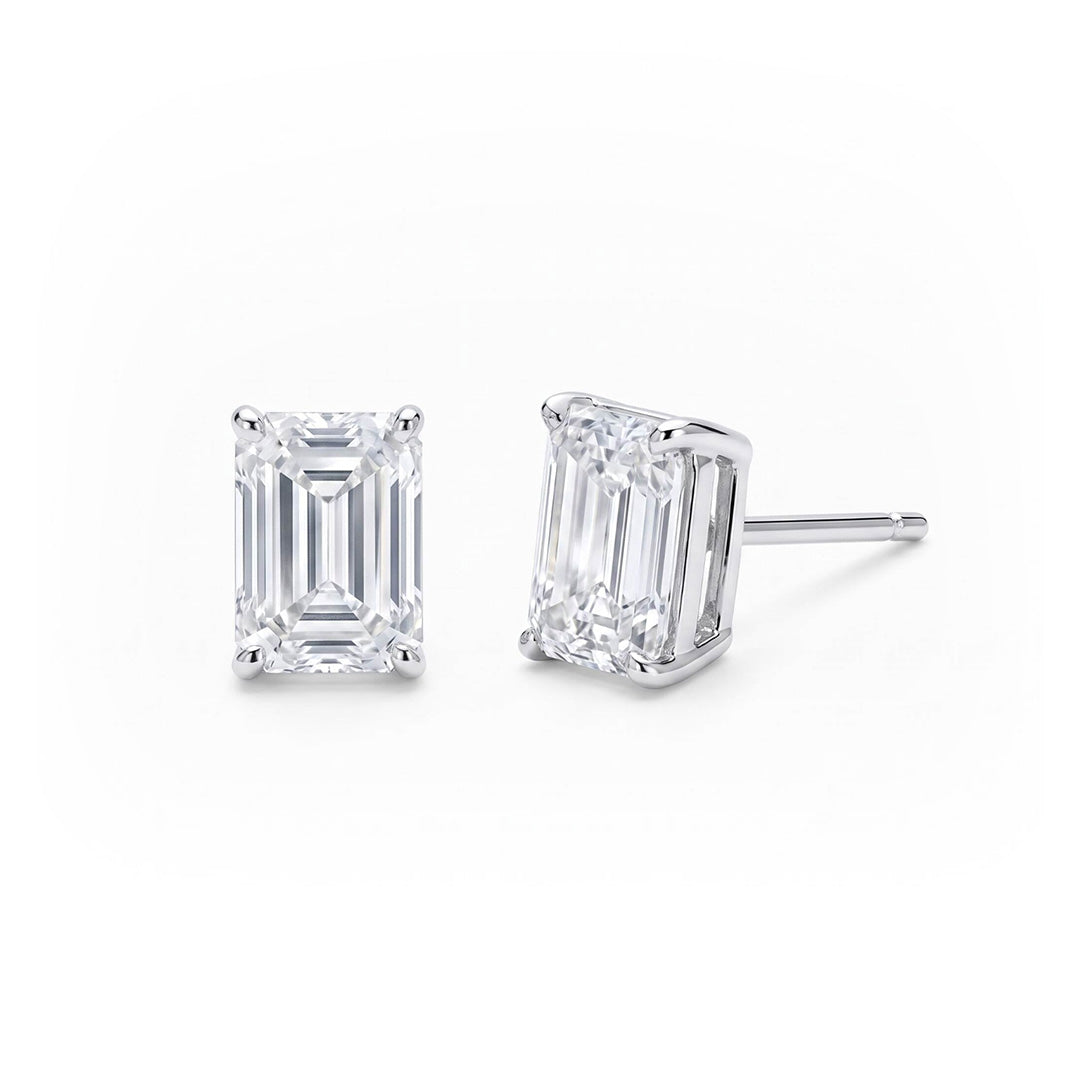 Fancy Cut Lab Grown Diamond Stud Earrings
