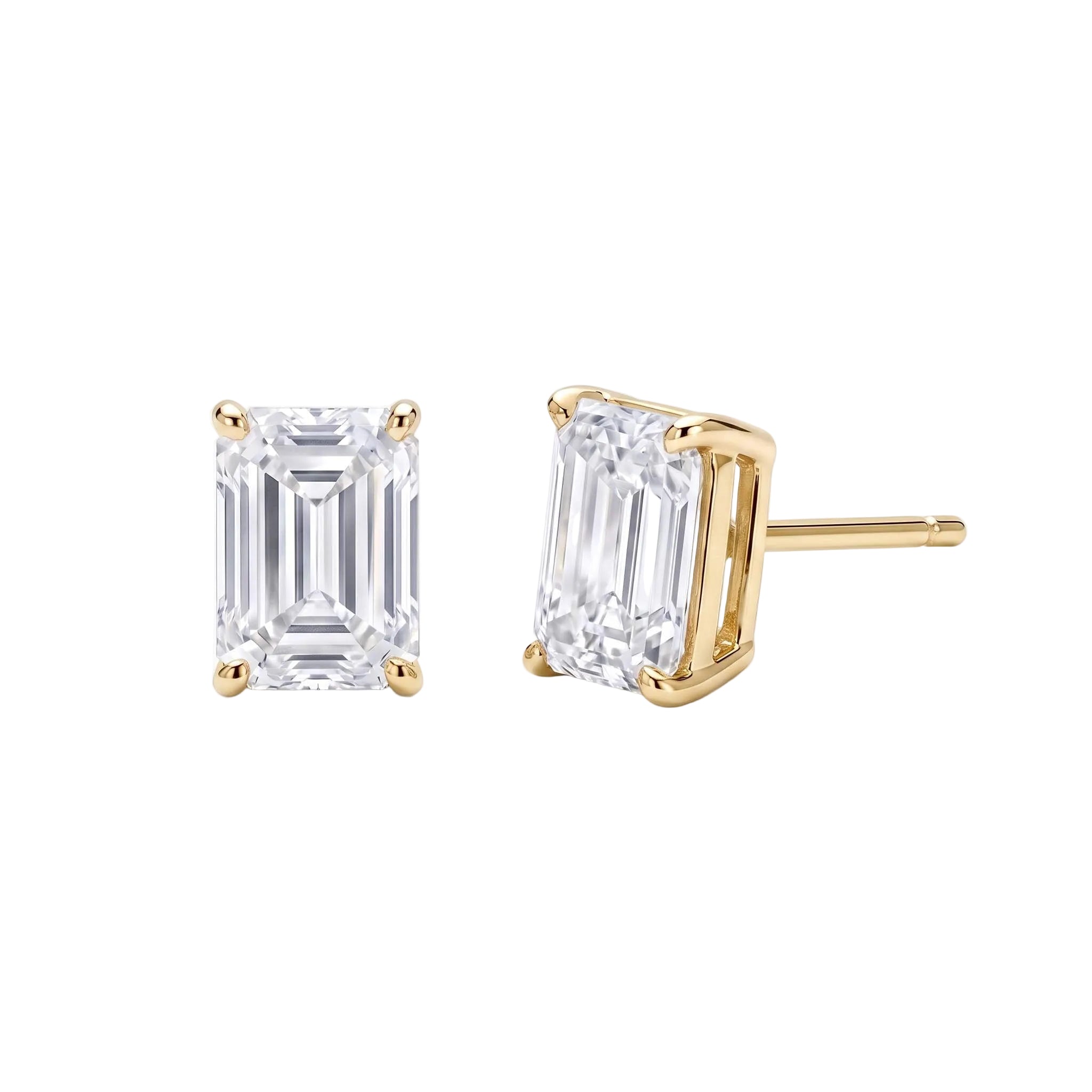 Fancy Cut Lab Grown Diamond Stud Earrings