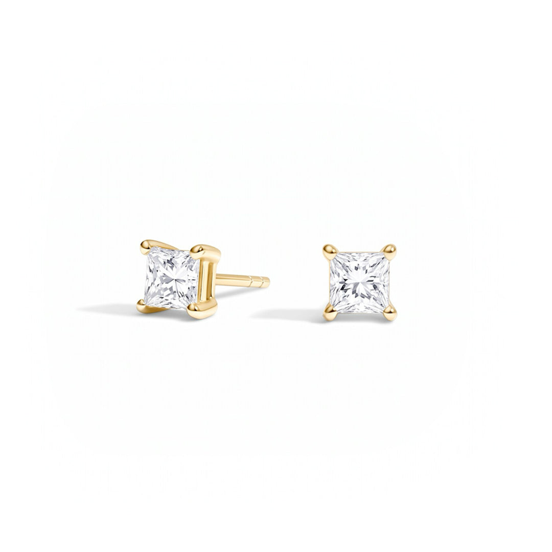 Fancy Cut Lab Grown Diamond Stud Earrings
