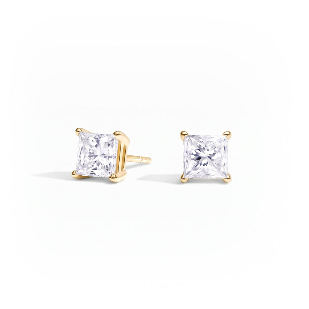 Fancy Cut Lab Grown Diamond Stud Earrings