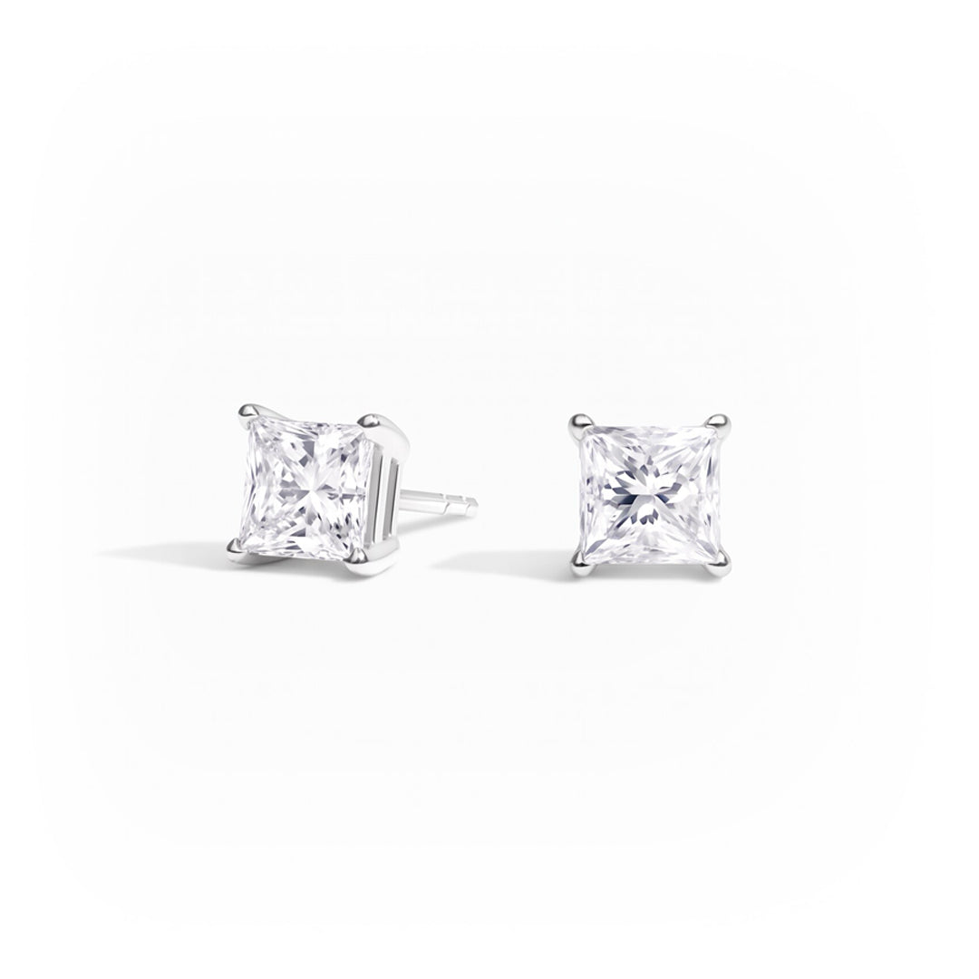 Fancy Cut Lab Grown Diamond Stud Earrings