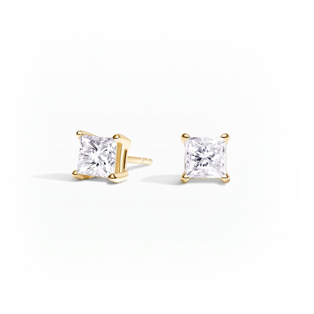 Fancy Cut Lab Grown Diamond Stud Earrings