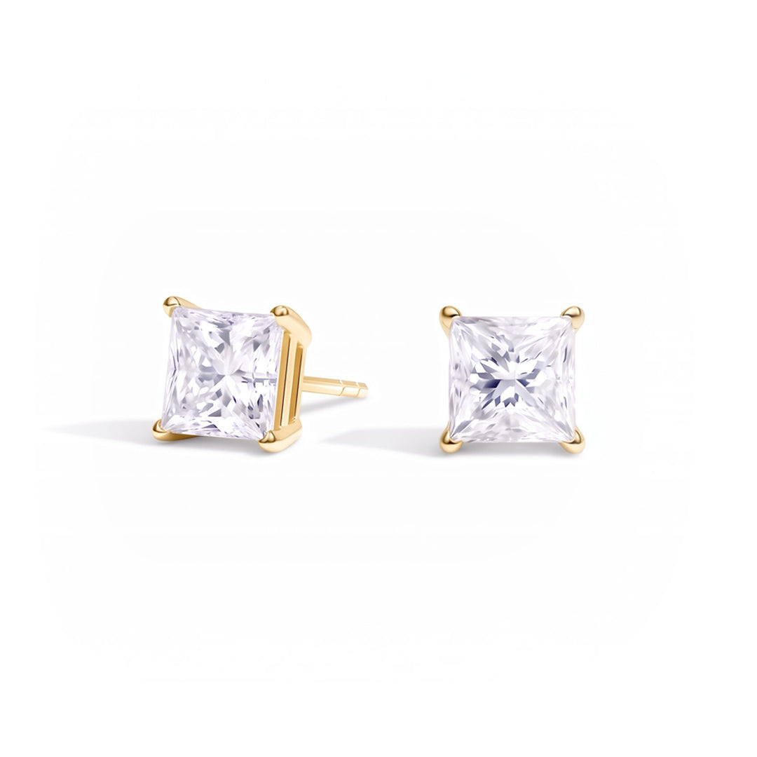 Fancy Cut Lab Grown Diamond Stud Earrings