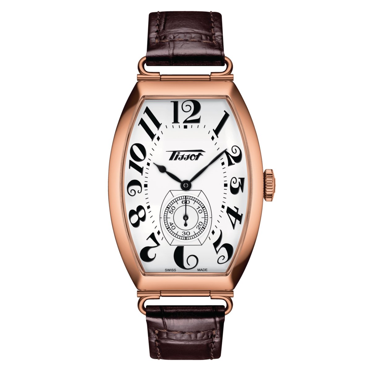 Tissot Heritage Porto Hand-Wound — White Dial, Brown Leather | T1285053601200