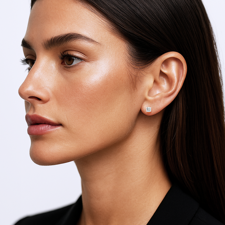 Certified Lab Grown Diamond Stud Earrings