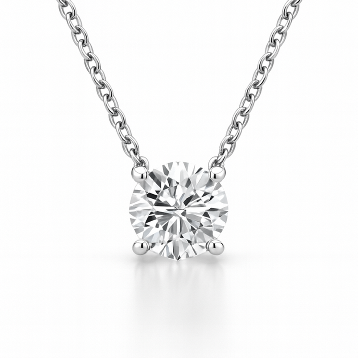 Certified Lab Grown Claw Prong Diamond Pendant