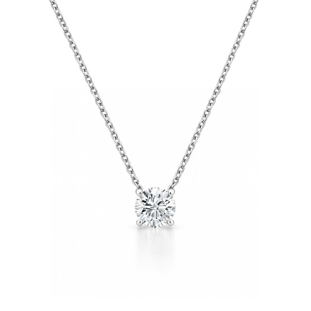 Certified Lab Grown Claw Prong Diamond Pendant